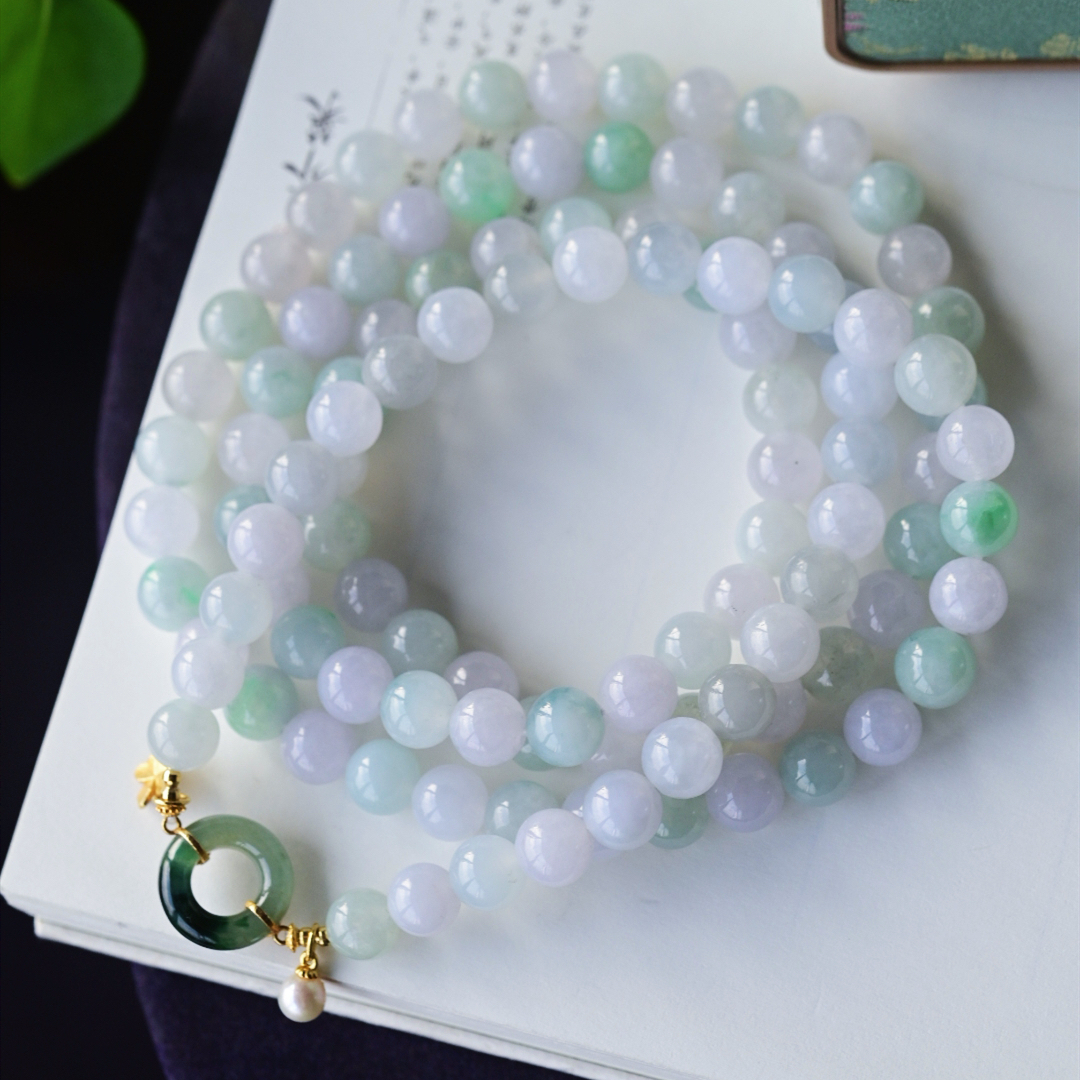 一斤钻戒天然缅甸A货翡翠18K金