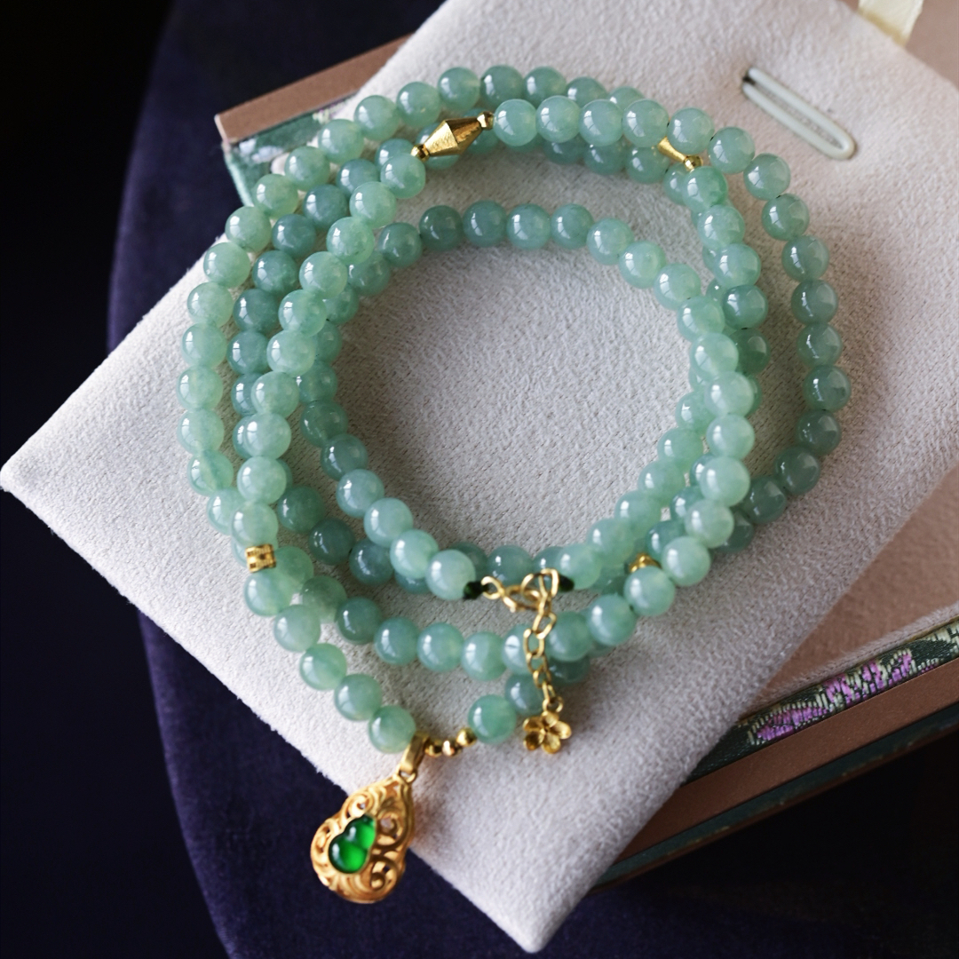 一斤钻戒天然缅甸A货翡翠18K金