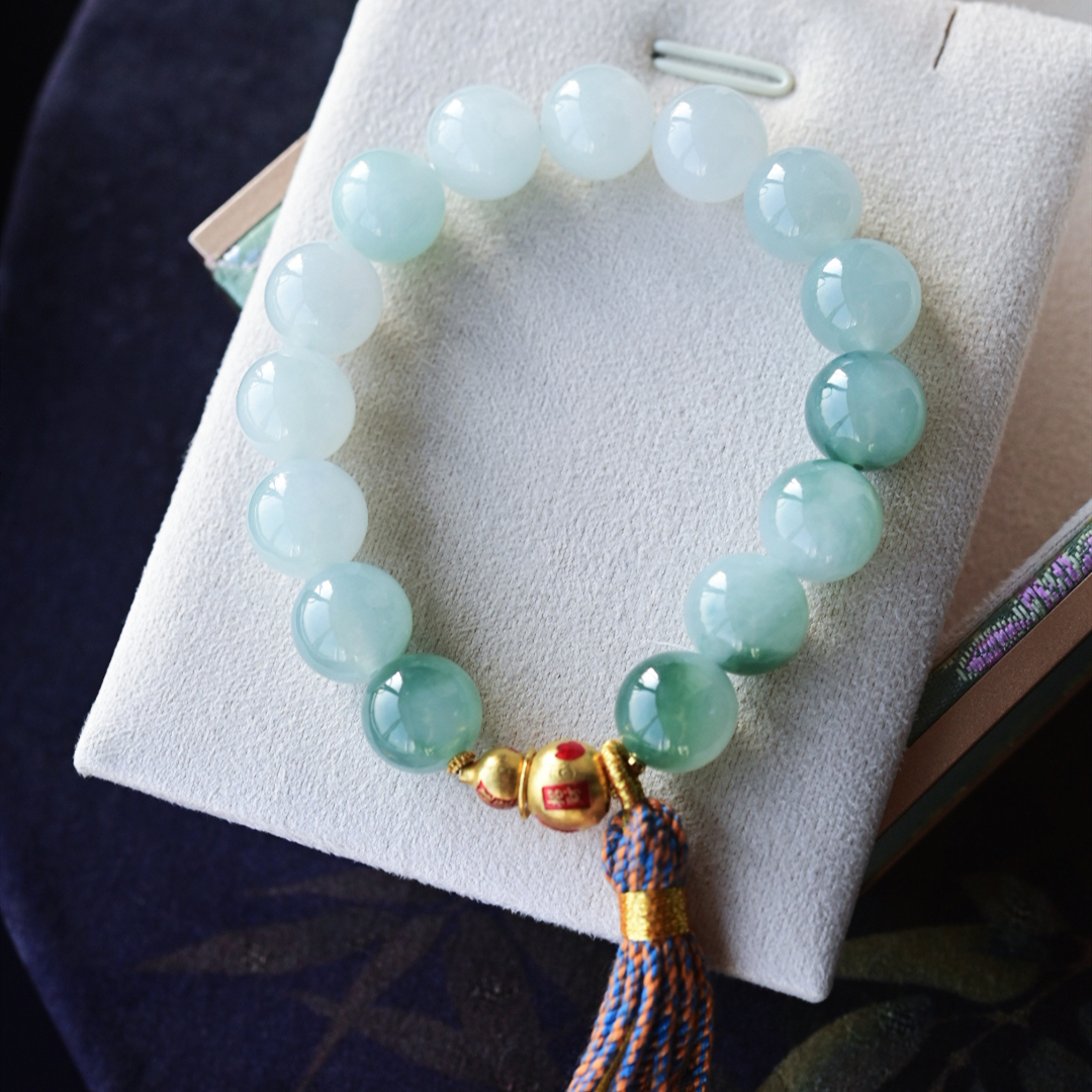 一斤钻戒天然缅甸A货翡翠18K金