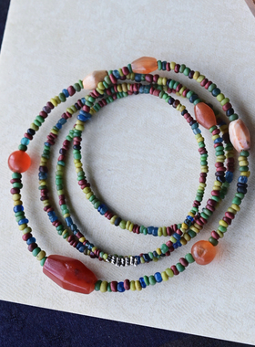 一斤钻戒老琉璃＋老玛瑙手链