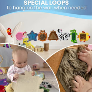 动物形状感官垫锻炼手眼触摸垫益智纹理毛毡触感垫触摸认知训练