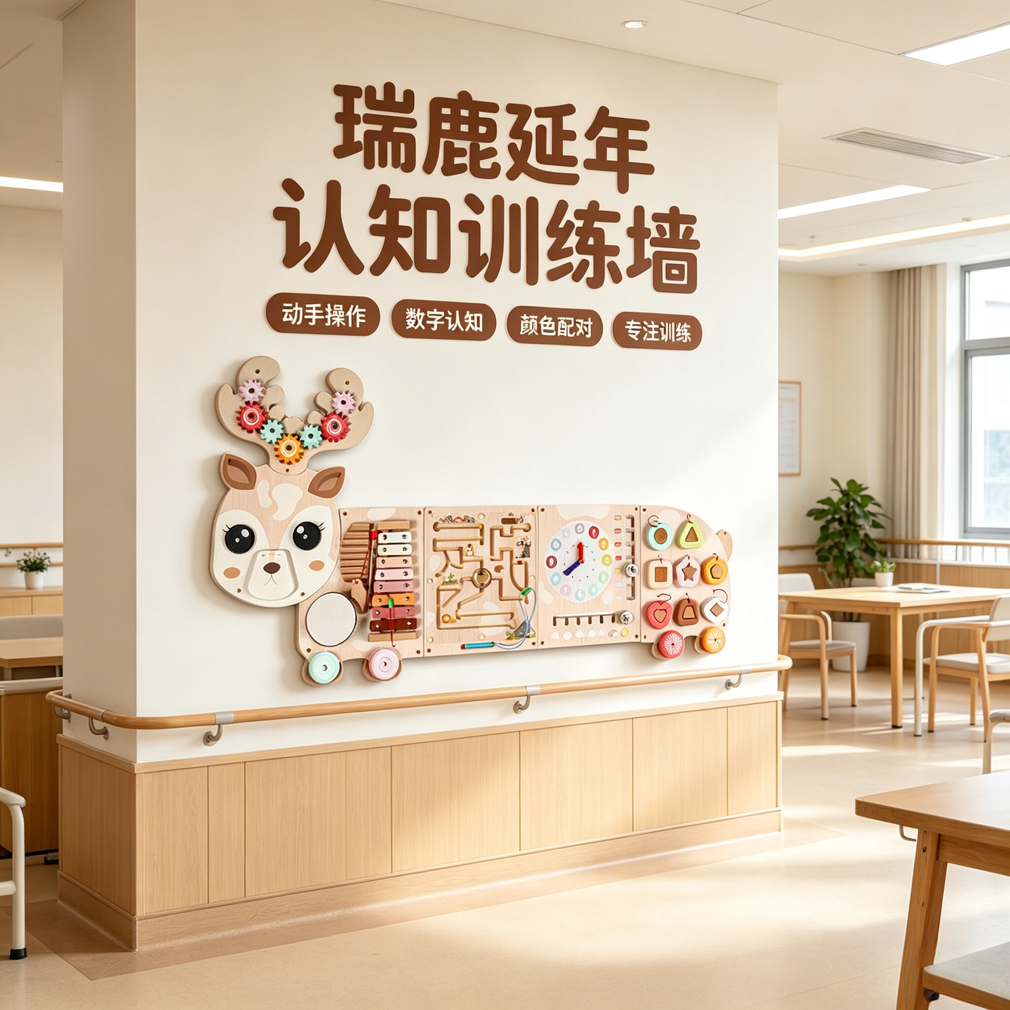 忙碌板墙面木制拼图板