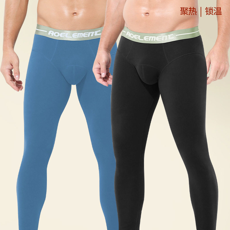 冬季秋裤男士内衣单件加厚加绒裤保暖裤紧身线裤打底裤长裤