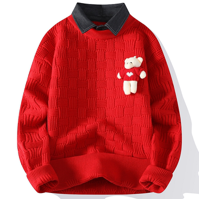 加厚保暖毛衣宽松潮流男生针织衫