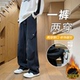 新款 长裤 子男孩秋冬季 青少年初中学生加绒加厚大童直筒运动休闲潮