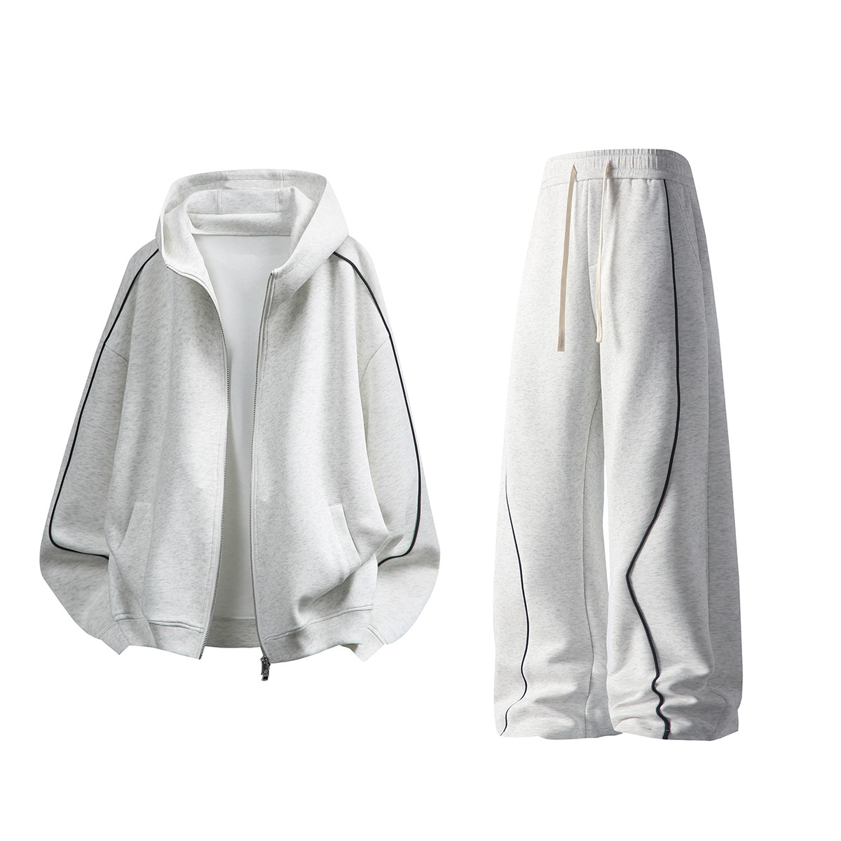 连帽夹克男生春秋季新款学生青少年休闲运动开衫卫衣长裤上衣套装