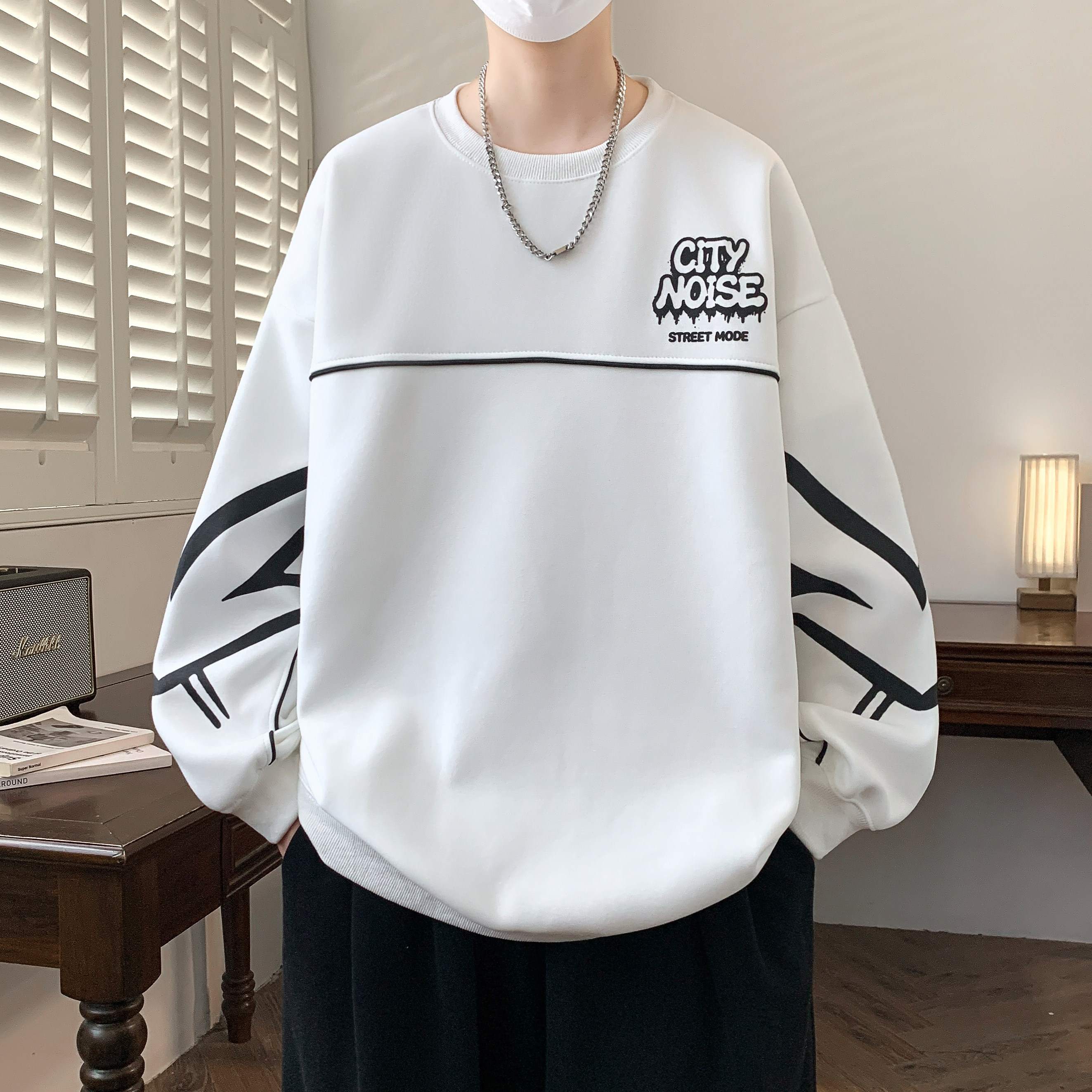 卫衣男孩春秋季学生新款青少年圆领上衣服大童打底衫长袖t恤男装