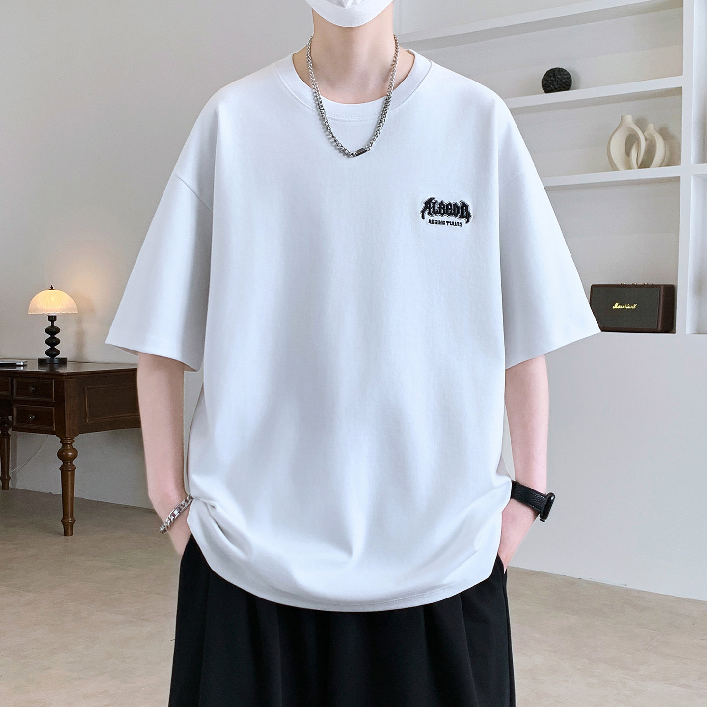 重磅短袖t恤男夏季新款初高中学生青少年宽松半袖上衣服男装士潮
