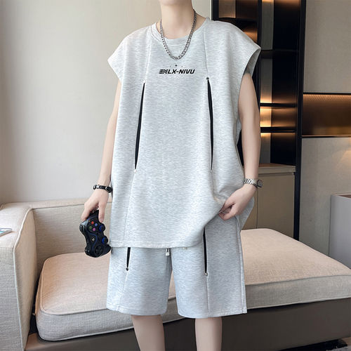 凉感透气青少年夏季短袖T恤套装