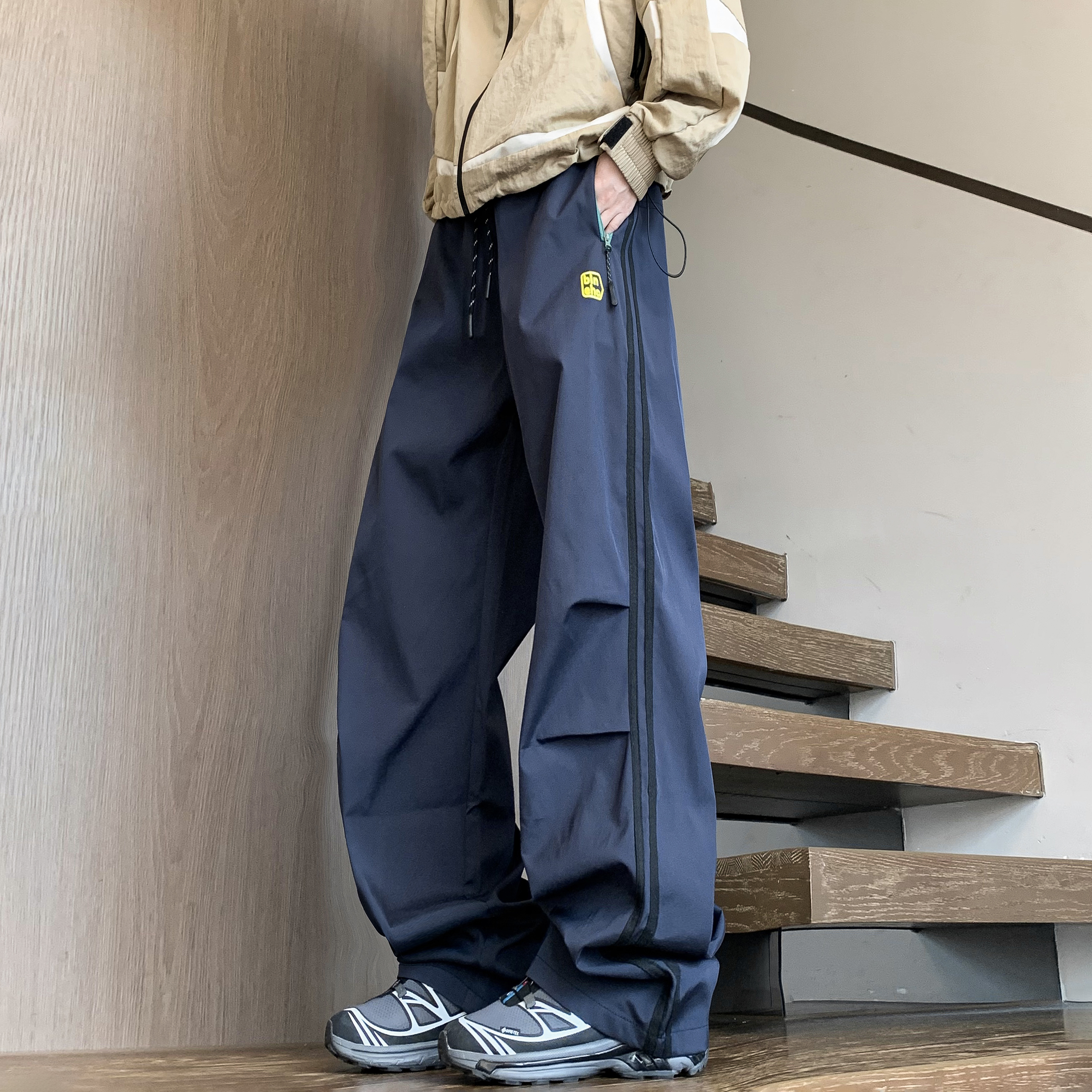 不起球不褪色宽松男装工装长裤子