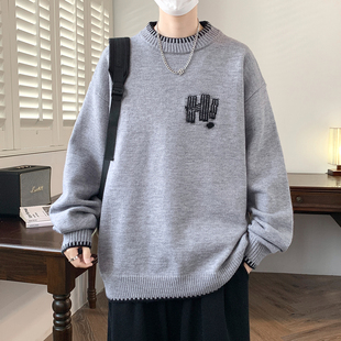 毛衣男孩秋冬季新款加厚初高中学生青少年保暖打底针织衫男装潮牌