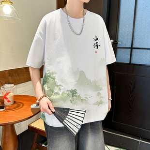 青少年13短袖 15岁帅气初中生学生男装 14大童宽松潮牌夏装 t恤12