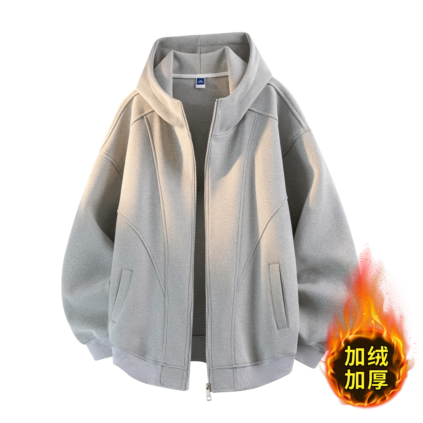 加绒加厚保暖夹克时尚版型设计
