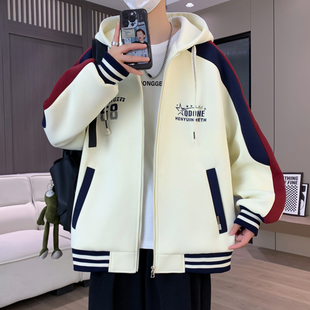 连帽外套男生春秋季新款青少年大童棒球服夹克初高中学生男装上衣