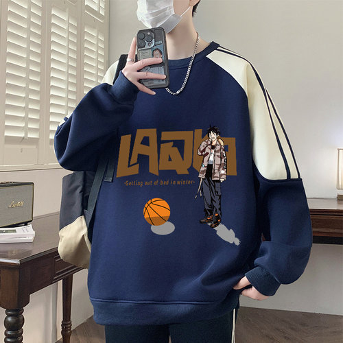 不起球不褪色卫衣宽松帅气男生潮