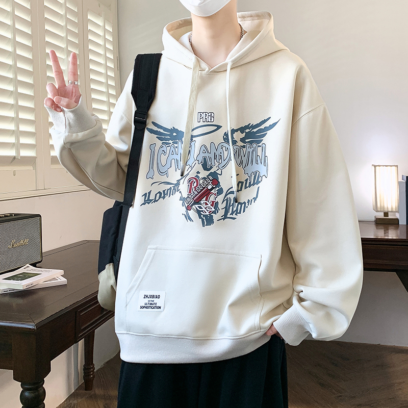 连帽卫衣男13初高中学生15岁春秋季新款青少年大童男装打底衫潮牌
