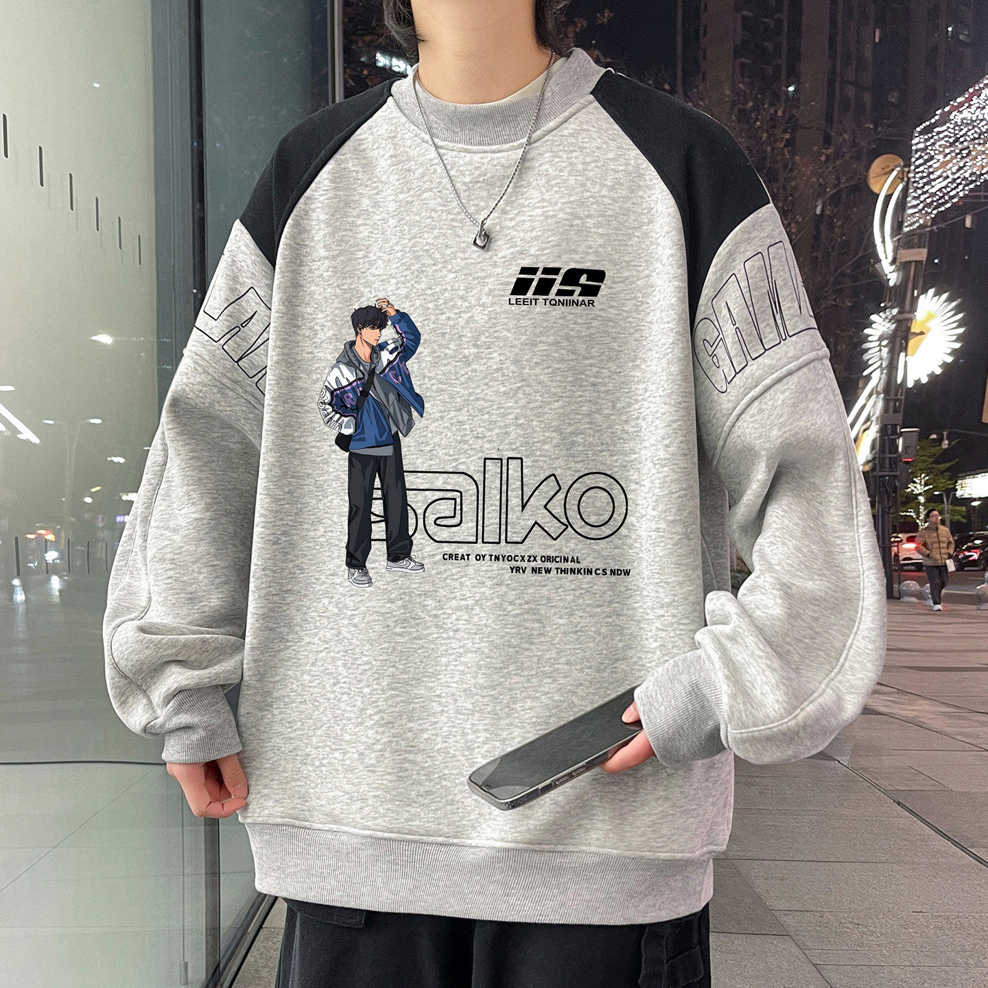 春秋季新款青少年卫衣男孩初高中学生长袖t恤潮流帅气大童上衣服