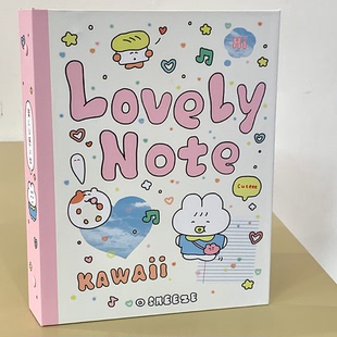 喷嚏士多原创 可爱笔记A5四宫格活页卡册 爱豆小卡拍立得收纳6孔