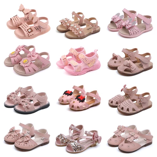 Летние нескользящие сандалии для принцессы, детская обувь для раннего возраста для кожаной обуви, мягкая подошва