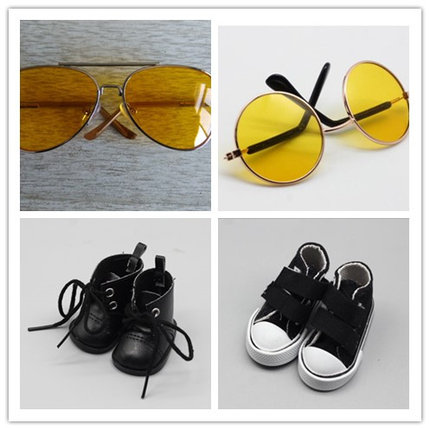 明星棉花娃娃配件饭圈公仔EXO玩偶帆布皮靴鞋眼镜15-25cm20厘米