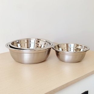 304不锈钢盆子家用厨房摆摊配菜盆商用汤盆菜盆食堂饭店饭盆