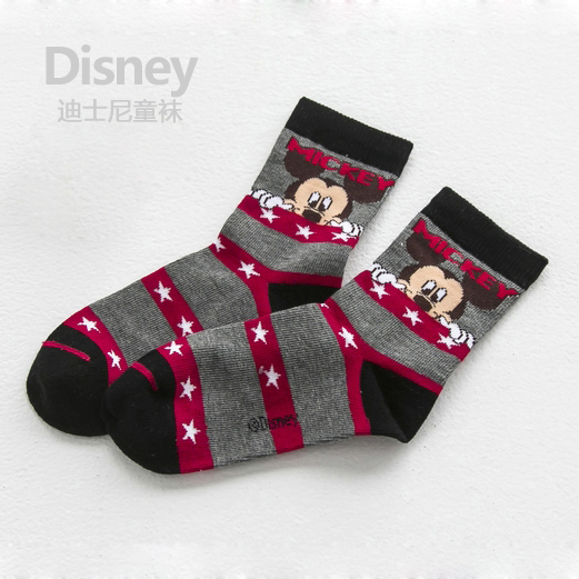 【亏清】正品Disney迪士尼儿童袜子男女童袜宝宝儿童中短袜中筒袜