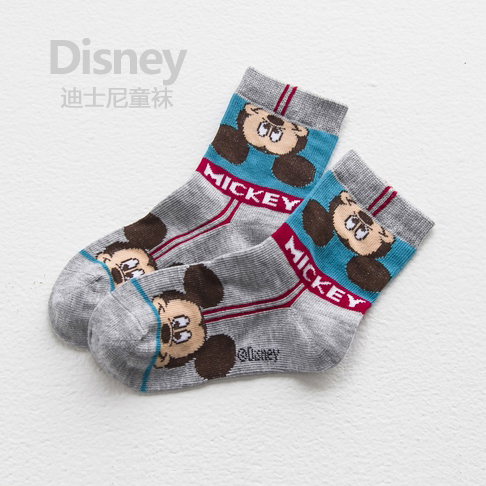 【亏清】正品Disney迪士尼儿童袜子男女童袜宝宝儿童中短袜中筒袜