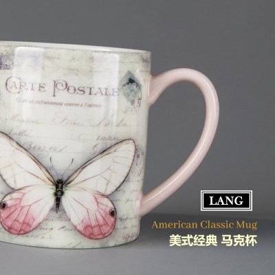 【清库】原单美国LANG陶瓷马克杯美式咖啡杯早餐牛奶杯茶杯水杯子