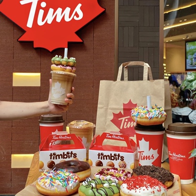 Tims早餐贝果面包甜甜圈