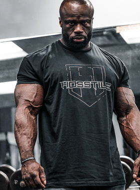 hosstile新款运动健身短袖男健美修身大码高弹夏季透气阿诺德经典
