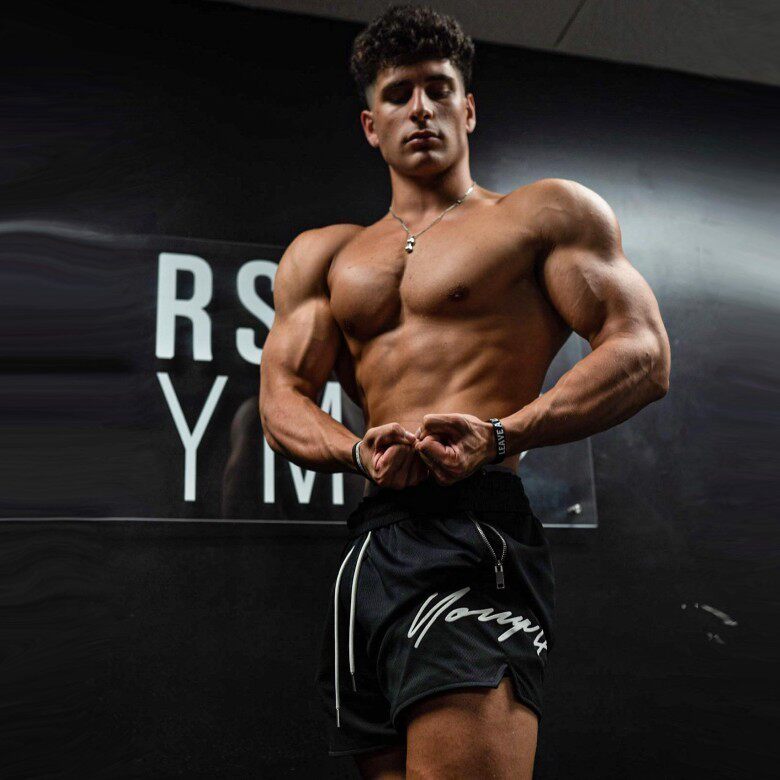 透气短裤涤纶网眼中腰