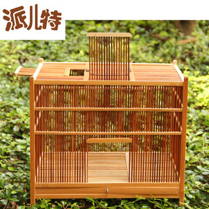 老竹带托粪盘两门蚱蜢箱 蚱蜢养笼 手工 竹制作画眉笼子子配箱
