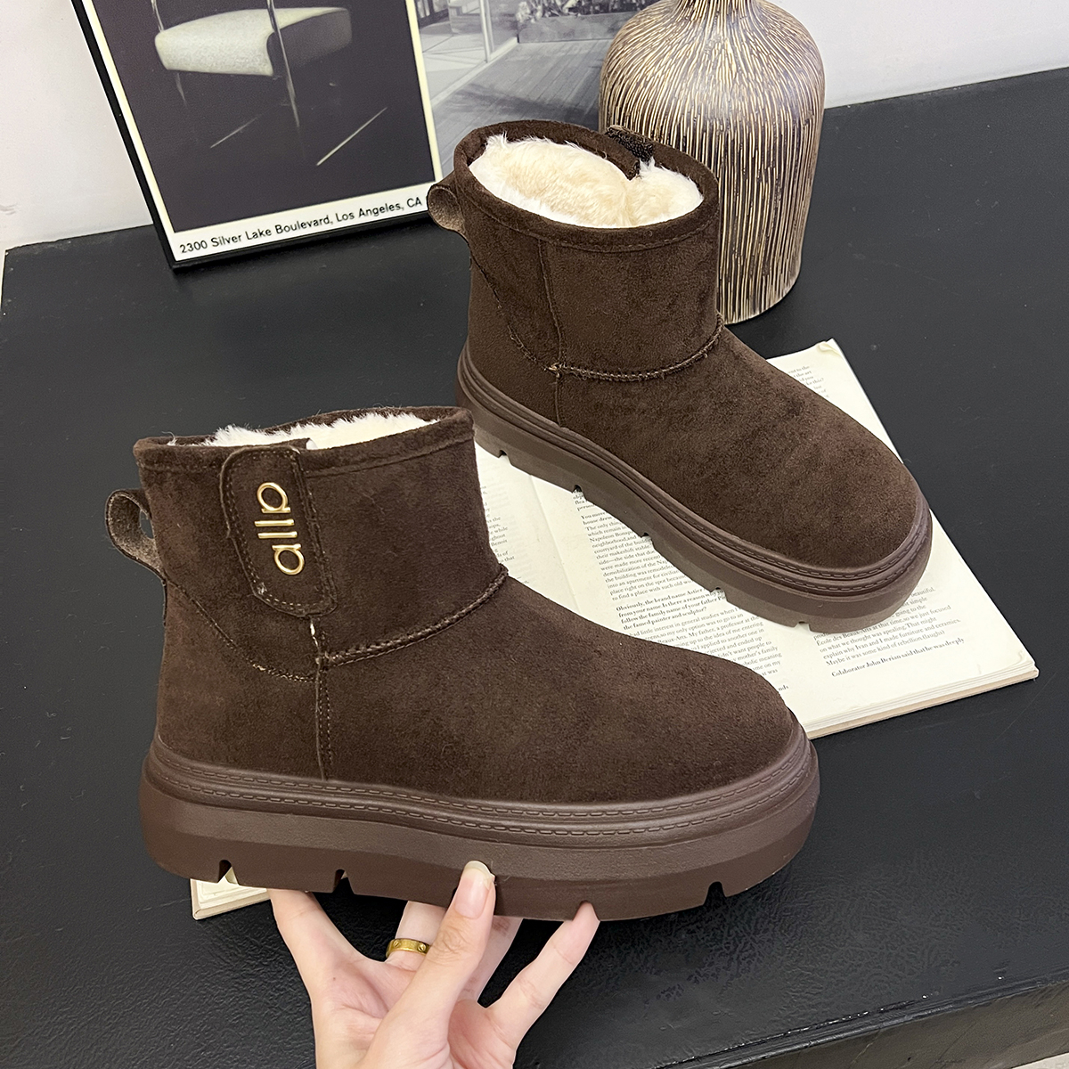 厚底雪地靴女冬季加绒加厚保暖