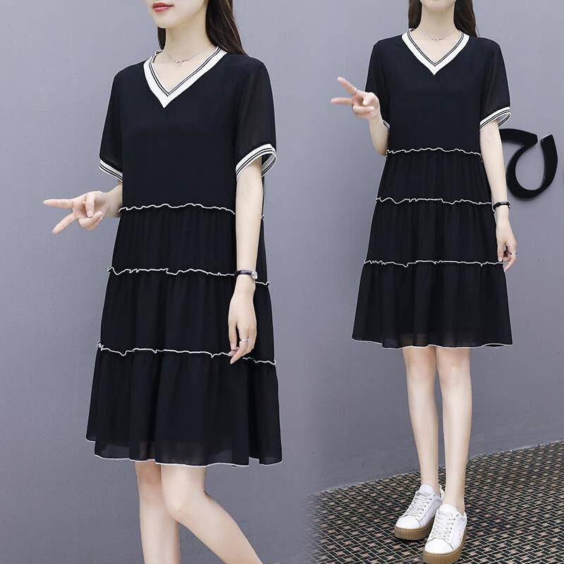 2019夏季新款女装a字娃娃裙中长款V领宽松显瘦大码休闲连衣裙 AX0在类目 个性定制/设计服务/DIY, 服饰箱包定制, 服装定制, 礼服定制中 - 来自Buy2taobao.com提供专业的淘宝代购服务