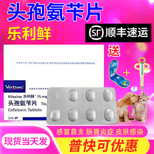 乐利鲜头孢氨苄片宠物消炎感冒药狗猫皮肤病脓皮症猫用狗狗用