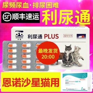 利尿通猫plus猫咪尿闭药泌尿通猫咪泌尿系统药尿血恩诺沙星片猫用
