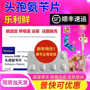 乐利鲜头孢氨苄片宠物消炎感冒药狗猫皮肤病脓皮症猫用狗狗用