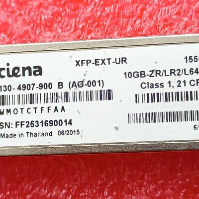 Ciena光模块10G 80KM实拍如图