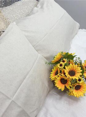 DZ180 米白竹麻枕套50*70一对