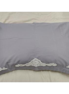 DZ275 灰色120支贡缎棉枕套 50*70cm 一对