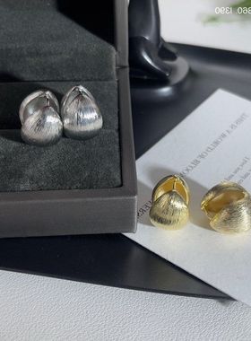 欧比雅比气质百搭拉丝款高级感轻奢风精致温柔时尚耳扣耳环15525