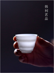见山阁｜傲气竹节主人杯个人杯骨瓷特薄胎潮汕功夫茶杯高档品茗杯