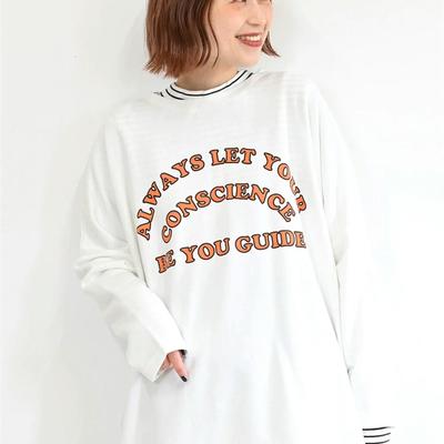 字母印花宽松大版卫衣打底衫