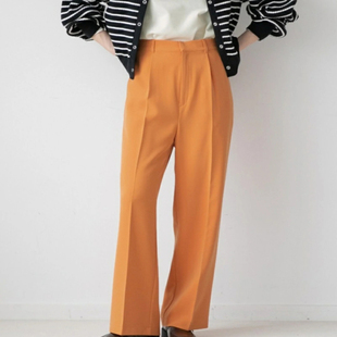日单品牌LF春夏新款时尚百搭糖果色一粒扣松紧腰西装休闲裤28791