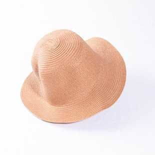 夏季 出游防晒bi备编织花边帽檐草帽渔夫帽盆帽遮阳帽女帽子16012