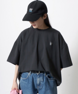 T恤男女上衣25807 刺绣棉短袖 日单品牌春夏新款 休闲百搭宽松大版