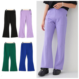 休闲裤 纯色松紧腰口袋微喇叭裤 女29072 亲子休闲时尚 日单春夏新款