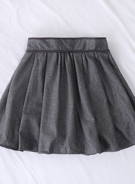 日单春夏季新款减龄百搭半松紧腰短裙半身裙含安全裤女裙15309