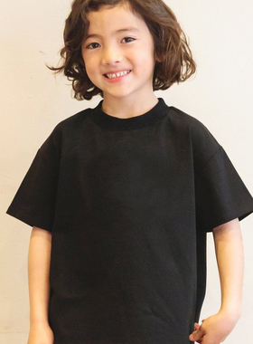 日单童装品牌春夏新款简单百搭纯色光板圆领棉短袖T恤男女26544
