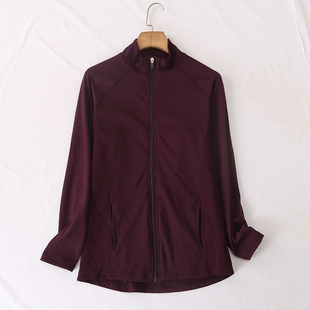 外贸春秋新款 运动外套28509 简单休闲立领拉链侧口袋立体剪裁修身